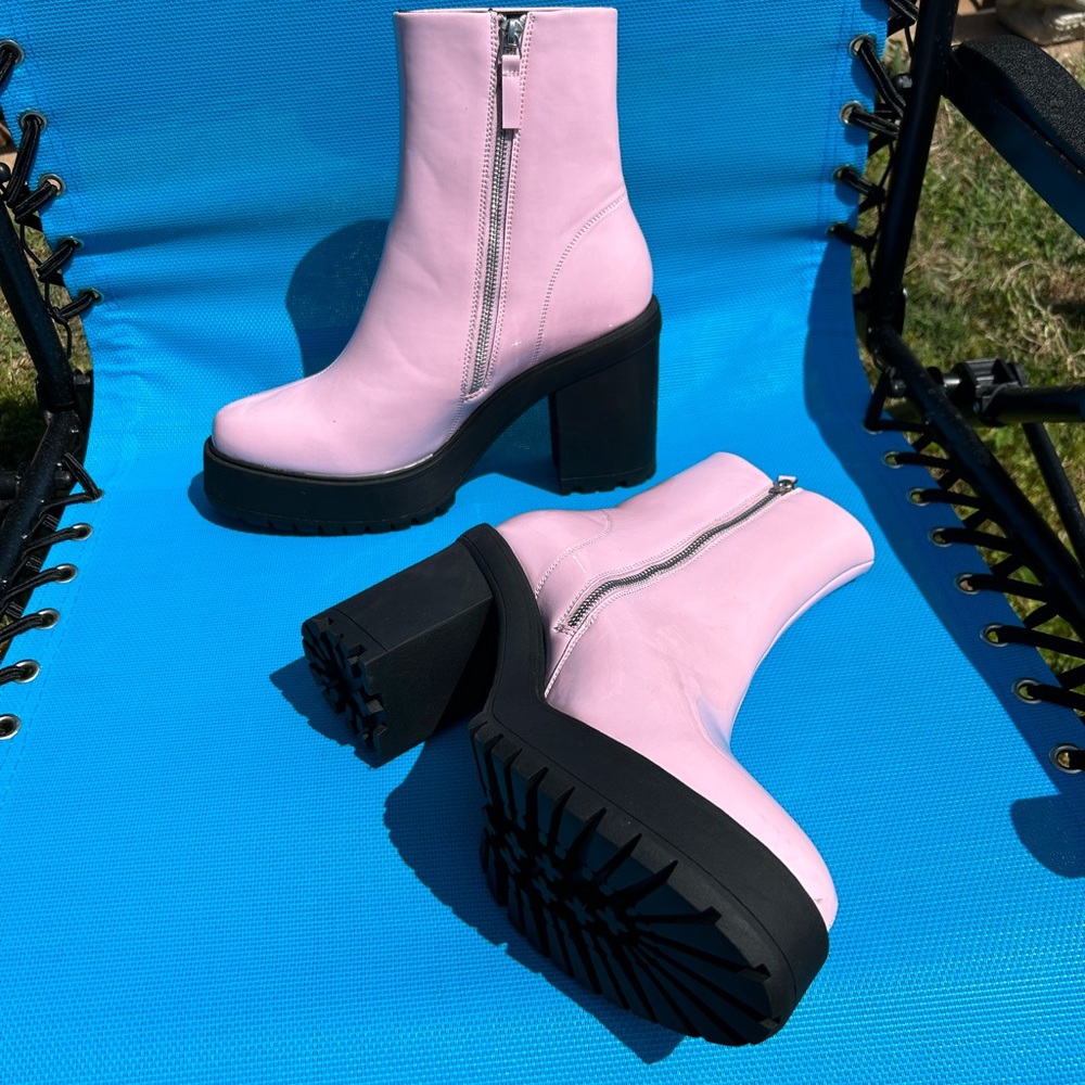 Rockin’ Pink Platform Boots